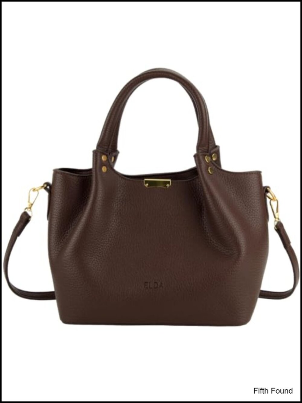 Vegan Leather Satchel Handbag with Crossbody Strap, Medium Tote Shoulder Bag